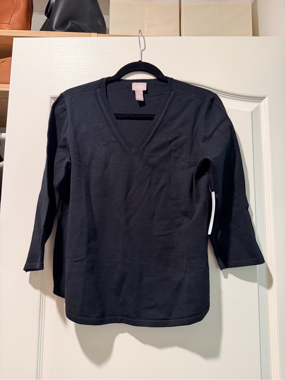 Chico's Black V-Neck Women's Sweater